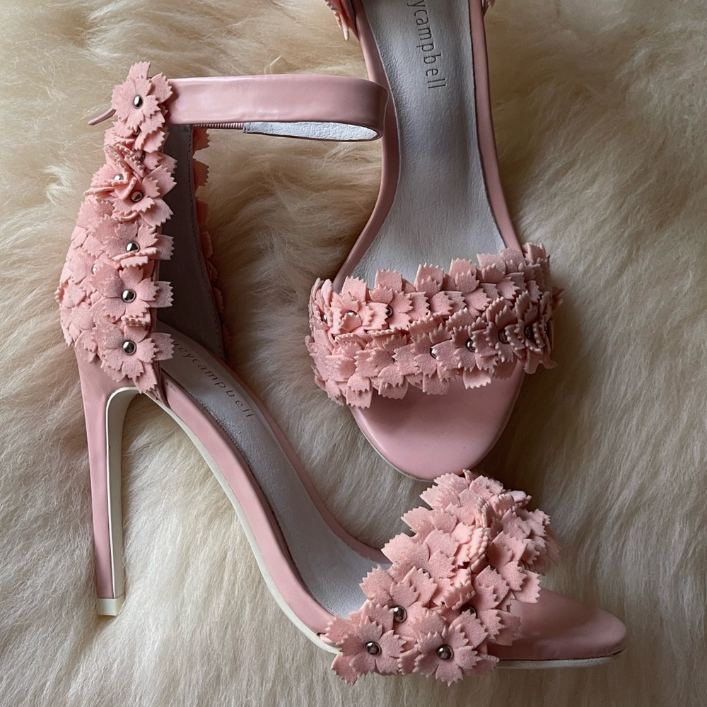Jeffrey Campbell Meryl Floral Heel in Pink - size 6
